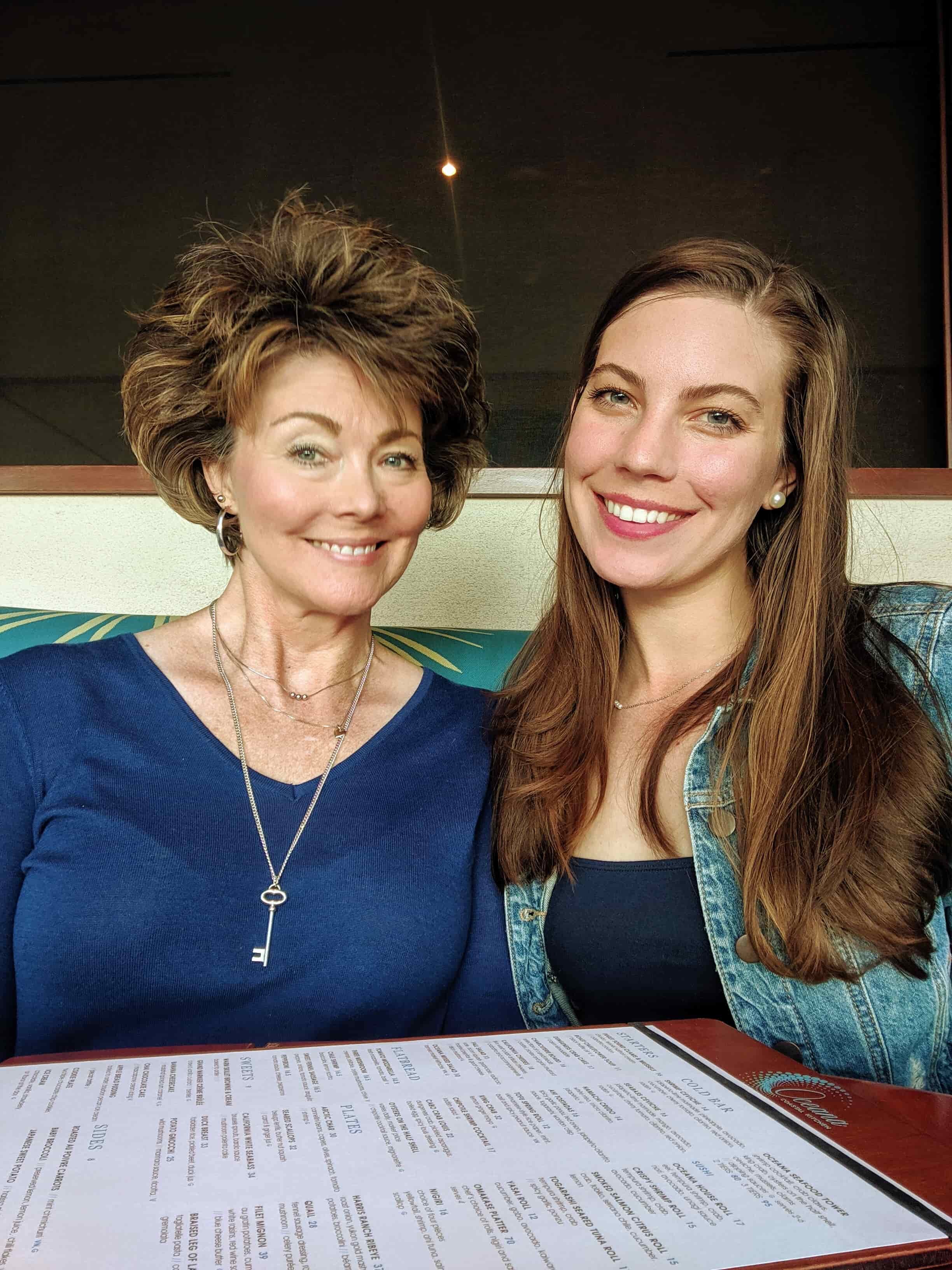 Kathryn Kellogg and her mother in San Diego